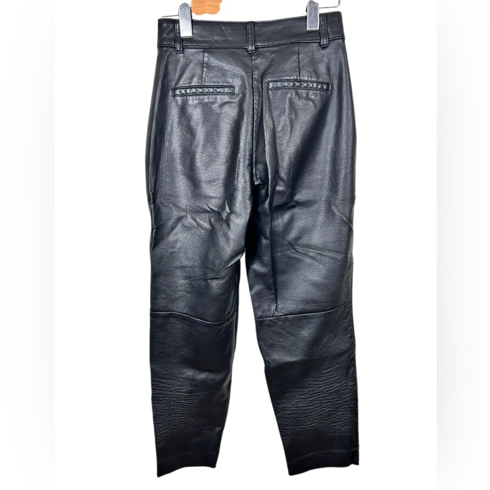 Artizia Babaton faux-leather pants, 0, raw edge hem cropped Edgy Streetwear Chic - Picture 6 of 6